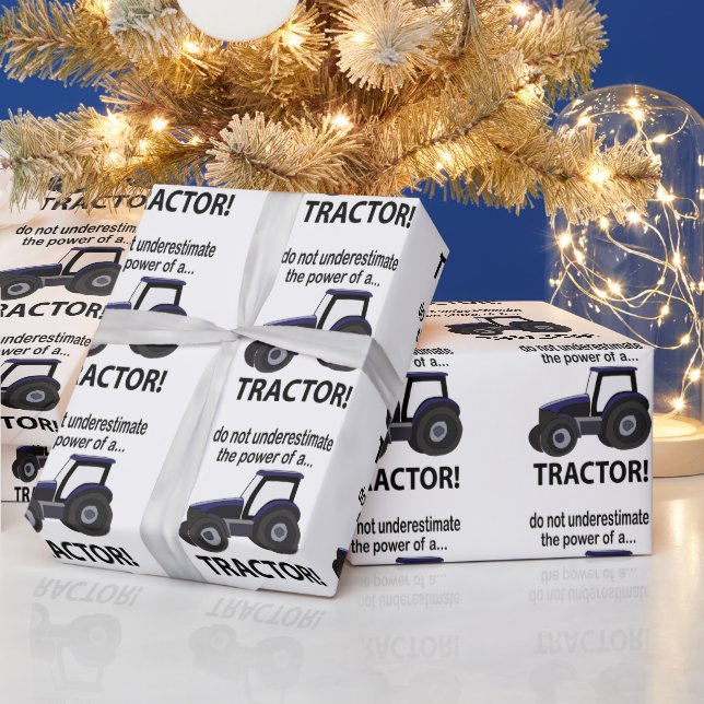 Tractor Power Tractor Wrapping Paper (Holidays)