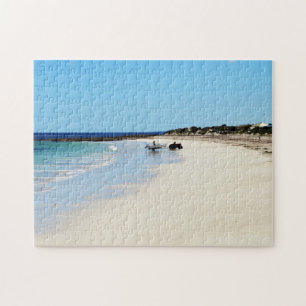 Tractor Pulling Boat From Ocean, Jigsaw Puzzle