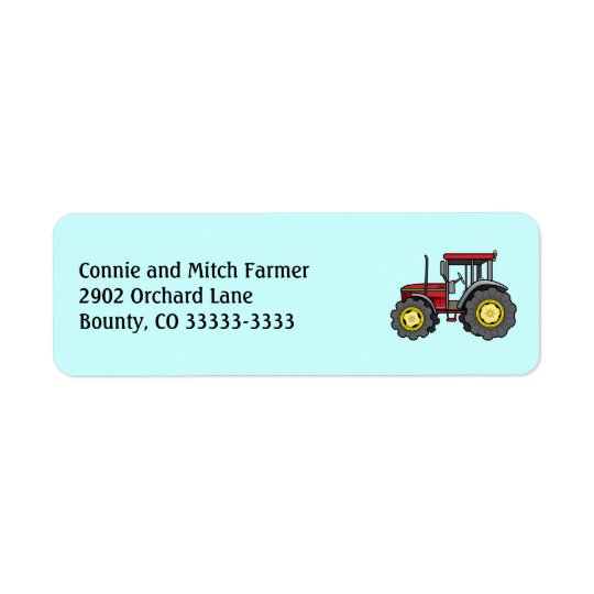 Tractor Return Address Label