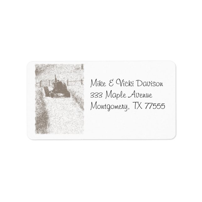 Tractor Return Address Label (Front)