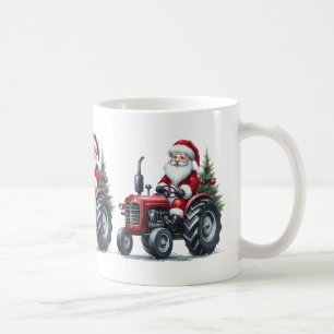 Tractor Santa Coffee Mug
