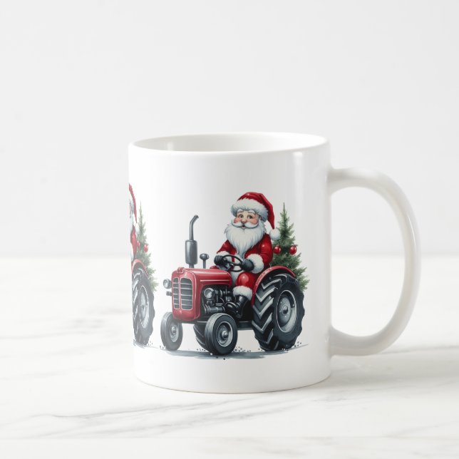 Tractor Santa Coffee Mug (Right)
