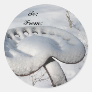 Tractor Seat Christmas Gift Tag