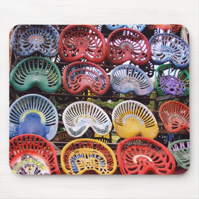 Tractor Seats at Tractor Show Mouse Pad (Front)
