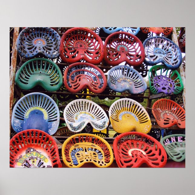 Tractor Seats at Tractor Show Poster (Front)