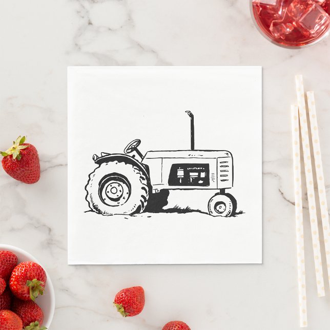 Tractor Sketch Napkin (Creator Uploaded)