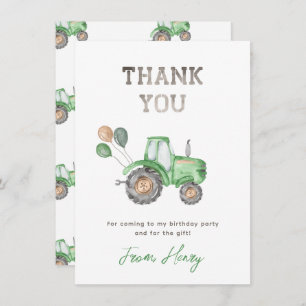 Tractor Thank You Card   Tractor Thank you