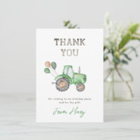 Tractor Thank You Card | Tractor Thank you