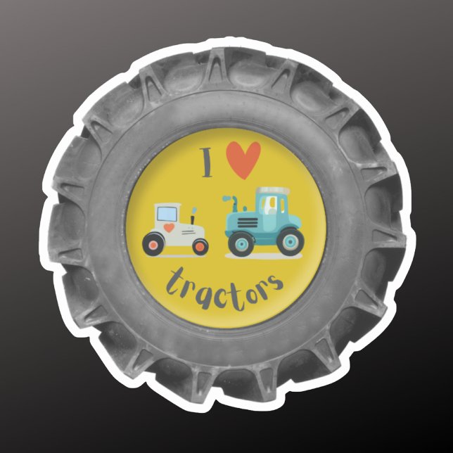 Tractor tire with cute i love tractors (Creator Uploaded)