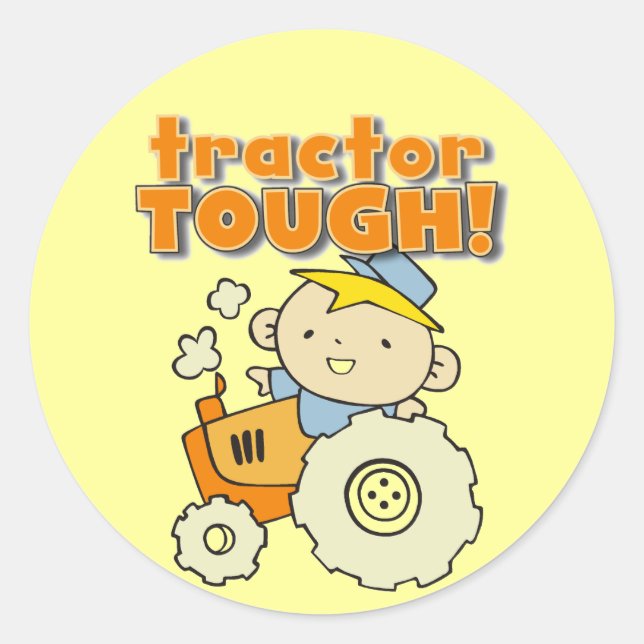 Tractor Tough T-shirts and Gifts Classic Round Sticker (Front)