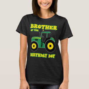 Tractor Truck Brother Of The Birthday Boy Funny Fa T-Shirt
