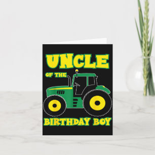 Tractor Truck Uncle of The Birthday Boy Funny s Card