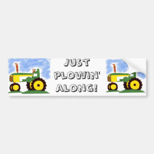 Tractor under Blue Sky Bumper Sticker