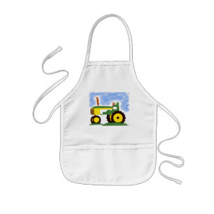 Tractor under Blue Sky Kids Apron