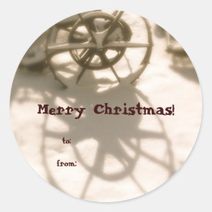 Tractor Wheel Christmas Gift Tag
