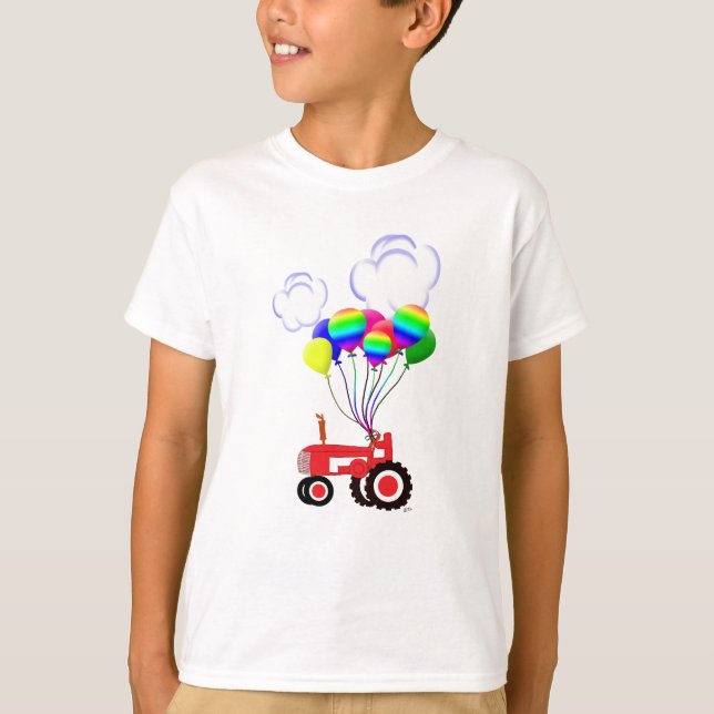 Tractor with Balloons T-Shirt (Front)