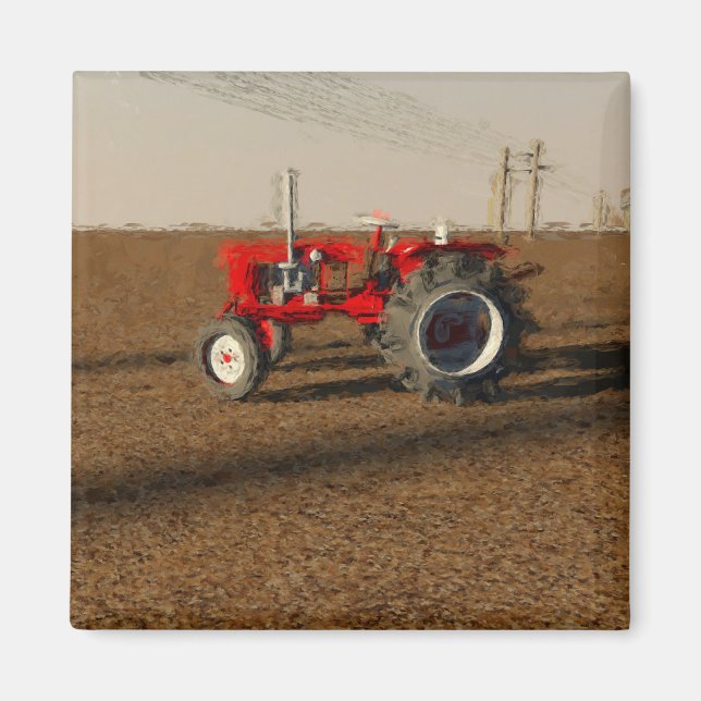 Tractor y tierras de labranza magnet (Front)