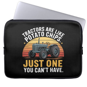 Tractors Are Like Potato Chips Laptop Sleeve