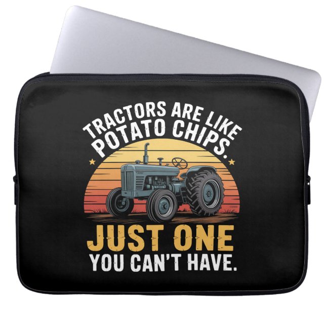 Tractors Are Like Potato Chips Laptop Sleeve (Front)