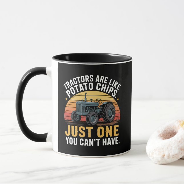 Tractors Are Like Potato Chips Mug (With Donut)