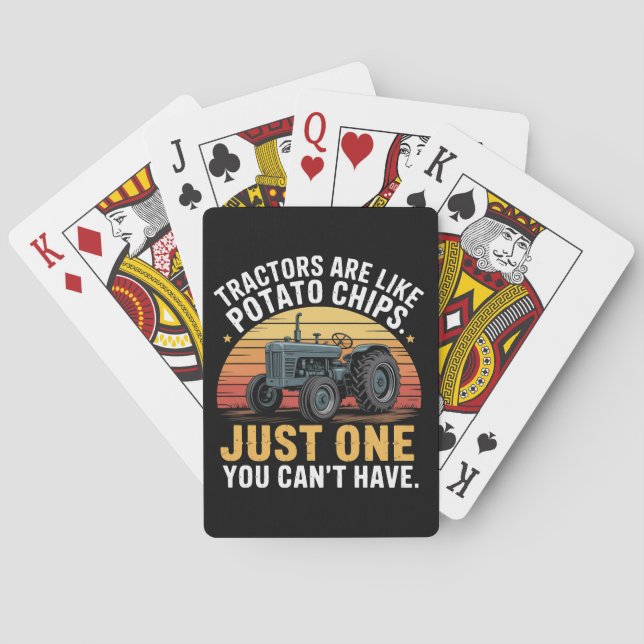 Tractors Are Like Potato Chips Playing Cards (Back)