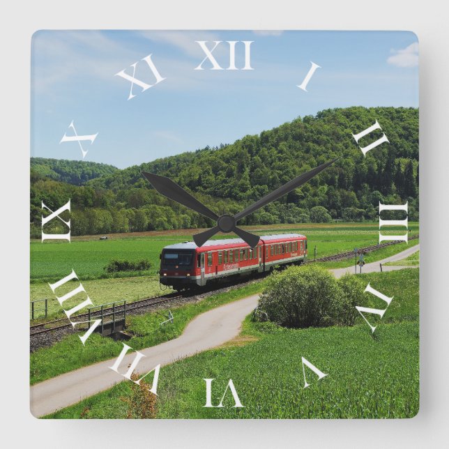 Tractors at Ederbringhausen Square Wall Clock (Front)