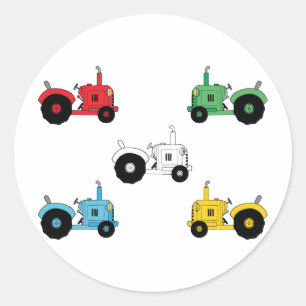 Tractors Classic Round Sticker
