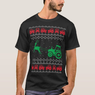 Tractors Farming Ugly Christmas Sweater Xmas Reind