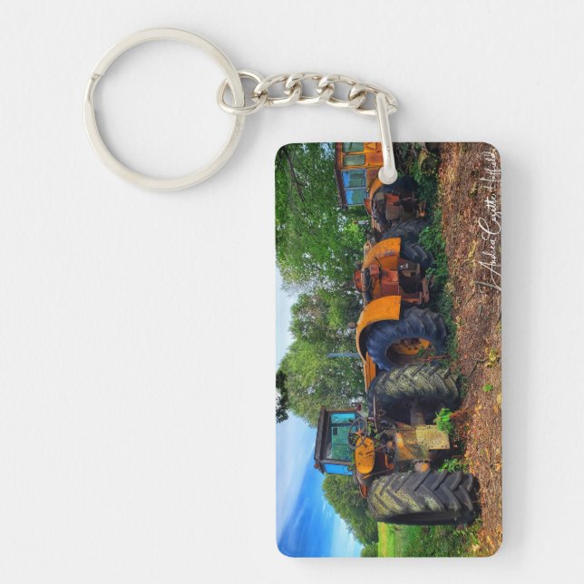 Tractors in Field Key Ring (Front)