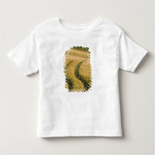 Tractors tracks through wheat, Tuscany, Italy Toddler T-Shirt