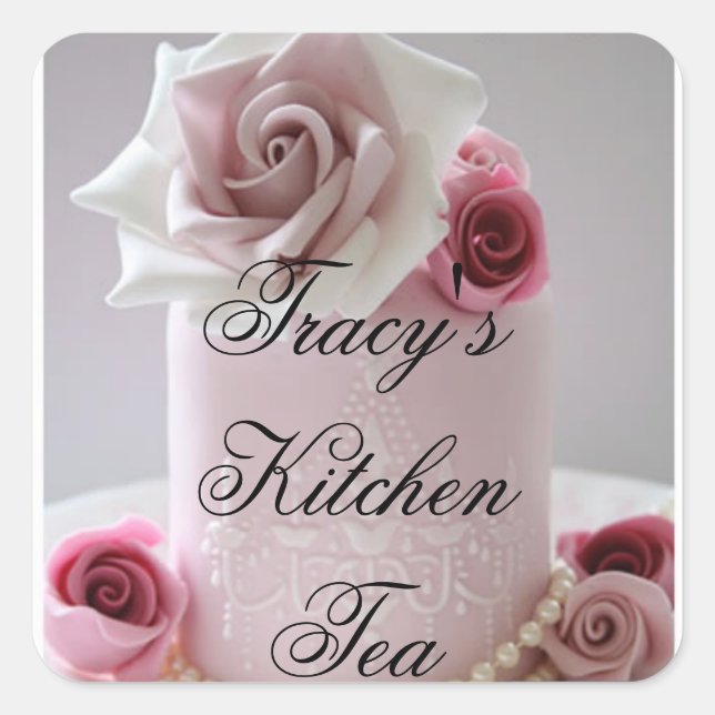 Tracy's Kitchen Tea Square Sticker (Front)