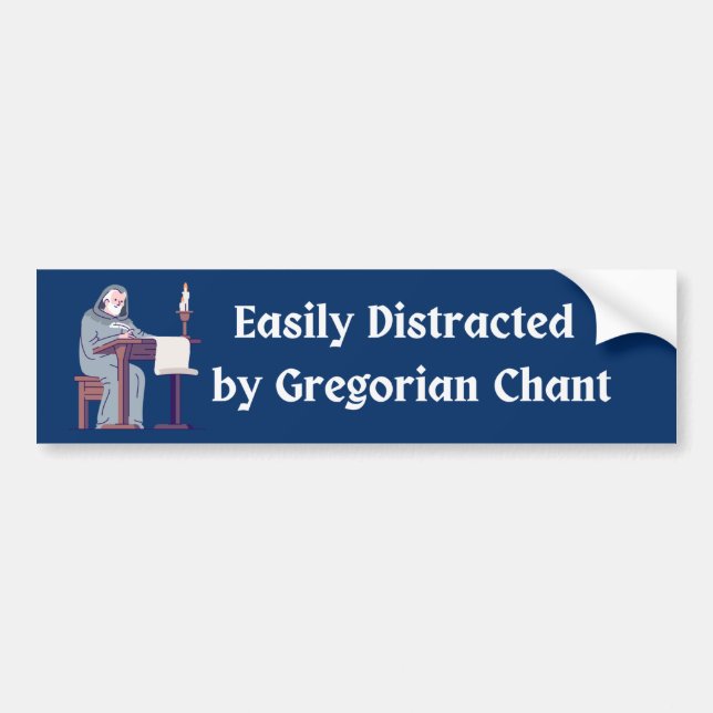 Trad Catholic Latin Mass Gregorian Chant  Bumper Sticker (Front)