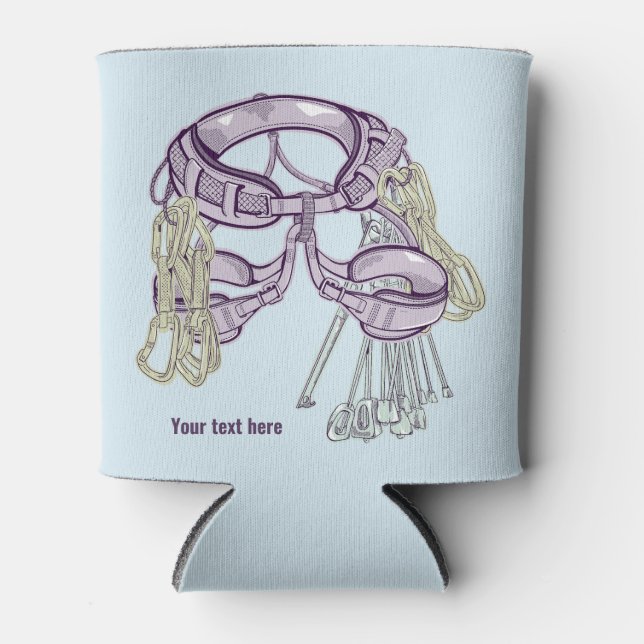 Trad climbing harness and equipment can cooler (Front)