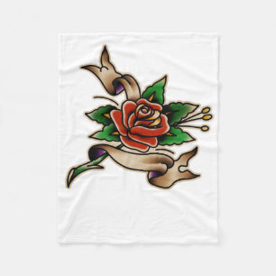 Trad Tattoo 005 Sticker  Fleece Blanket