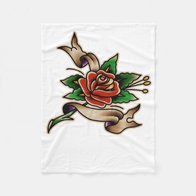 Trad Tattoo 005 Sticker  Fleece Blanket (Front)