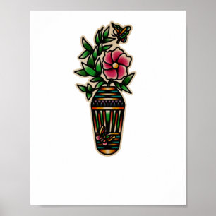 Trad Tattoo 006 Sticker Poster