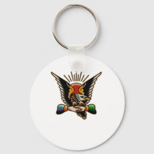 Trad Tattoo 007 Sticker Key Ring