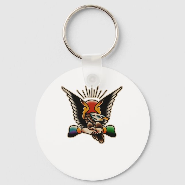 Trad Tattoo 007 Sticker  Key Ring (Front)