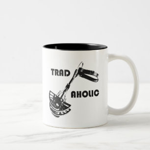 Tradaholic Rock Climber Two-Tone Coffee Mug