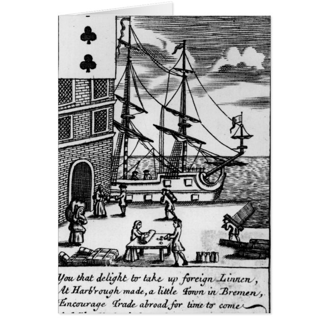 Trade at Harborough, English playing card (Front)