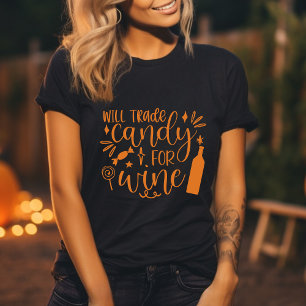 Trade Candy for Wine Funny Halloween T-Shirt