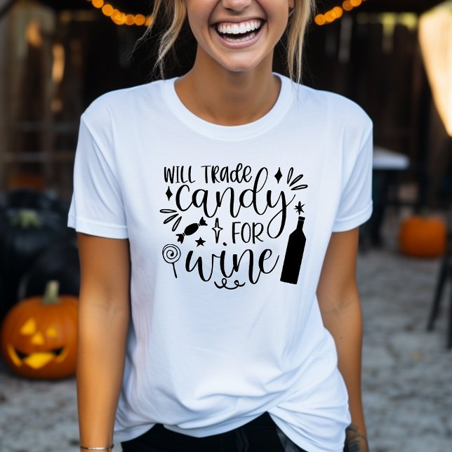 Trade Candy for Wine Funny Halloween T-Shirt (Creator Uploaded)
