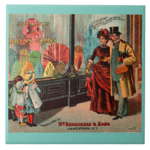 trade card William Broadhead & Sons dress goods Tile