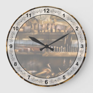 Trade - Carpenter - Planes & Augers Large Clock
