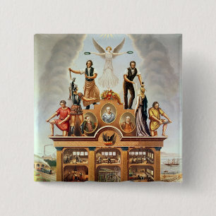 Trade Emblem of the Amalgamated Society 15 Cm Square Badge