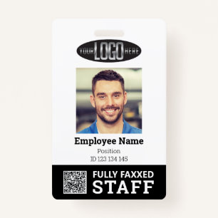Trade Employee Photo ID and QR Code  Badge ID Badge