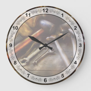 Trade - Handyman - A Collection of Hammers Large Clock