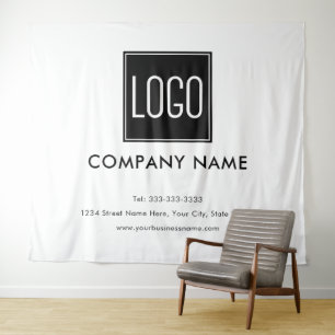 Trade Show Business Logo Backdrop Tapestry