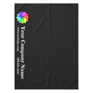 Trade Show Tablecloth Custom Logo Black
