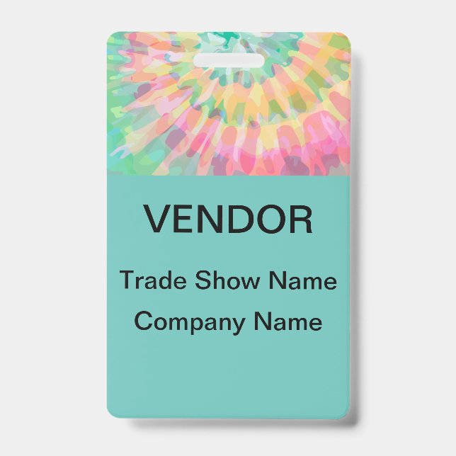 Trade Show Vendor Badges ID Badge (Front)